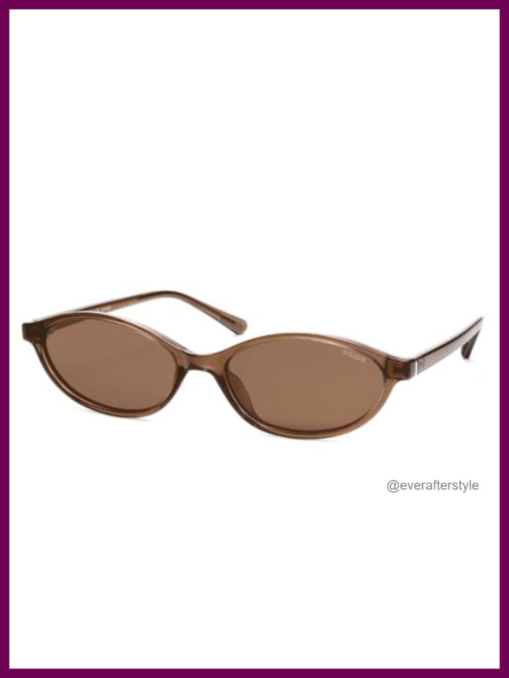 SOJOS TR90 Polarized Oval Sunglasses Women Retro Narrow Cat Eye
